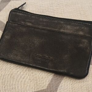 Princess Gardner Black Leather Coin Purse
